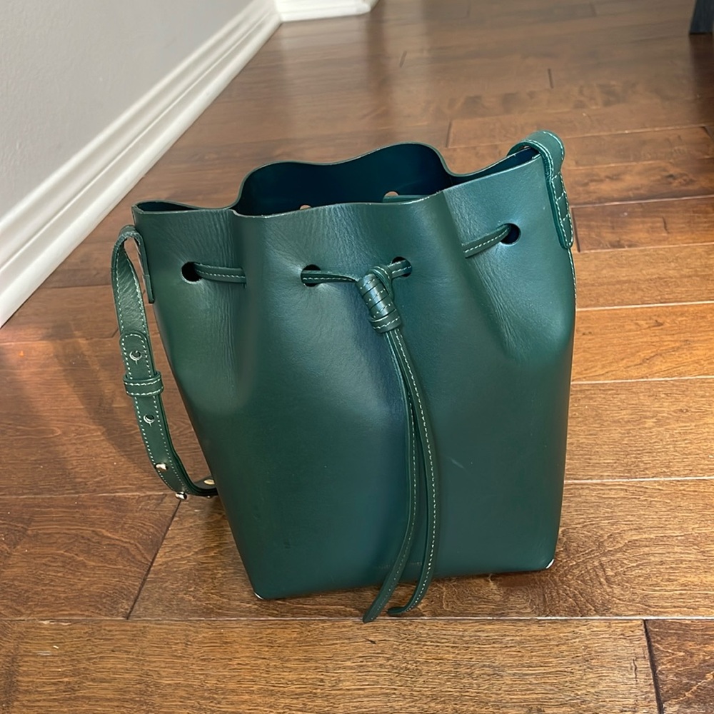 Mansur Gavriel Mini Bucket Bag in Green